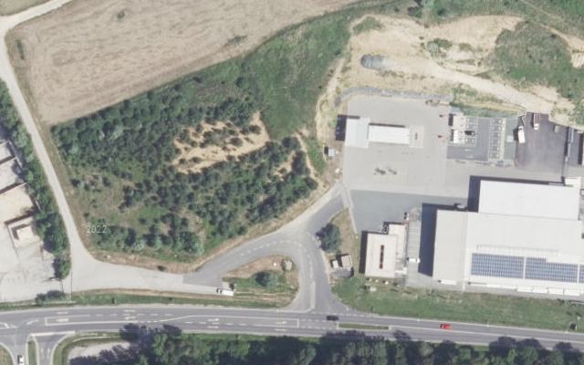 Luftbild von Rekord-Tankstelle