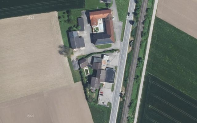 Luftbild von Tankstelle St. Pantaleon-Erla