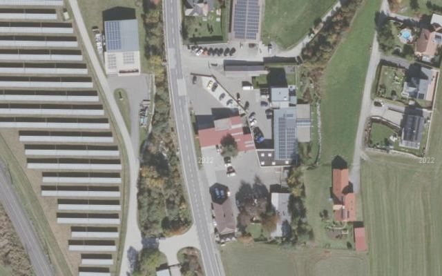 Luftbild von Turmöl Tankstelle Neumarkt
