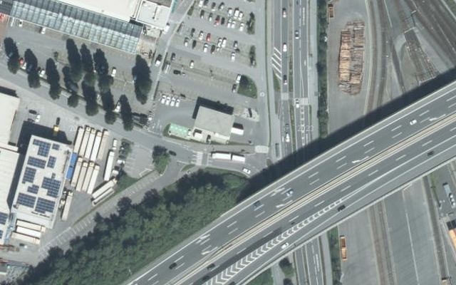 Luftbild von BayWa Tankstelle