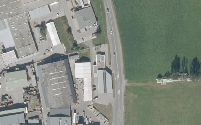 Luftbild von Lagerhaus Tankstelle Matrei