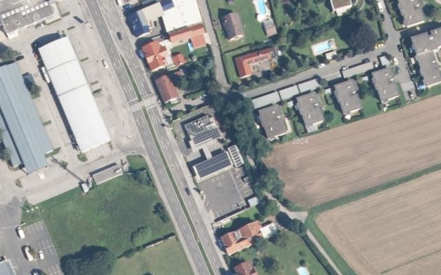 Luftbild von BP Graz Puntigam