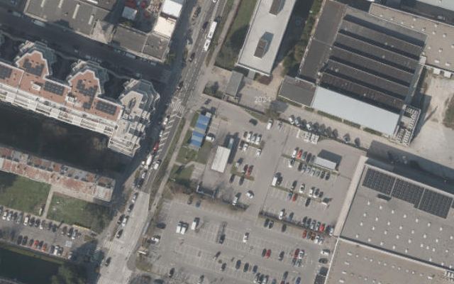 Luftbild von Diskont Tankstelle