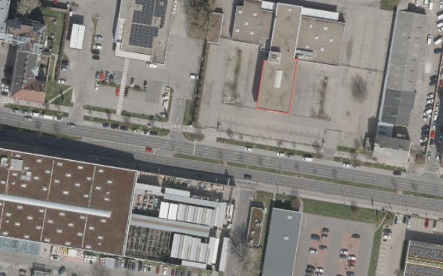 Luftbild von Diskont Tankstelle