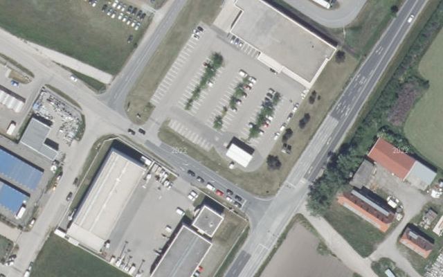 Luftbild von Diskont Tankstelle