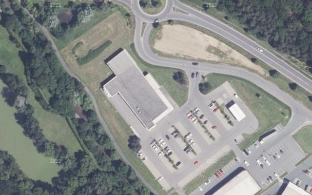 Luftbild von Diskont Tankstelle