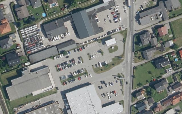 Luftbild von Diskont Tankstelle
