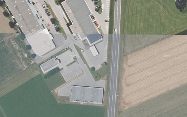 Luftbild von Diskont Tankstelle