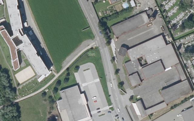 Luftbild von Diskont Tankstelle