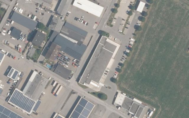 Luftbild von Diskont Tankstelle