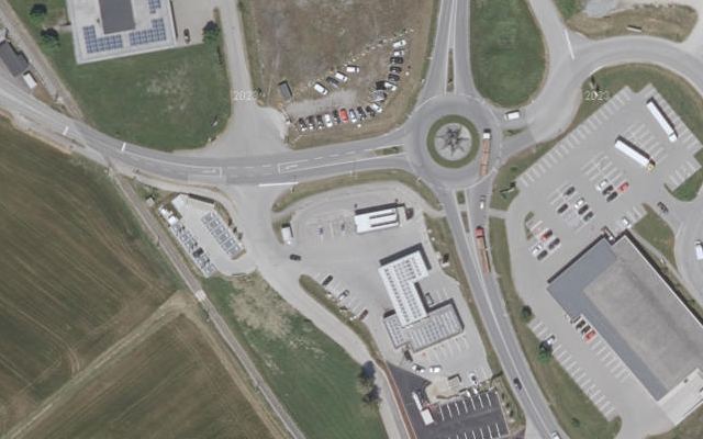 Luftbild von OMV-Mobility Center St.Georgen im A