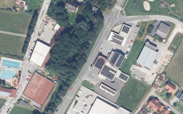 Luftbild von M3 Ligist + Spar "Express"