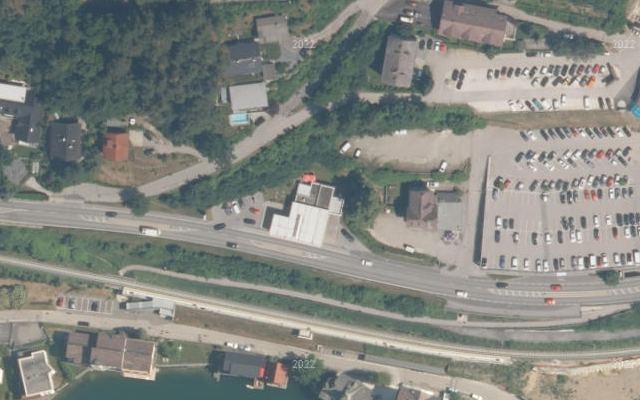 Luftbild von Tankstelle Gerlitzen Kanzelbahn