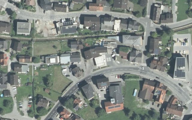Luftbild von M3 Götzis mit Autowaschanlage
