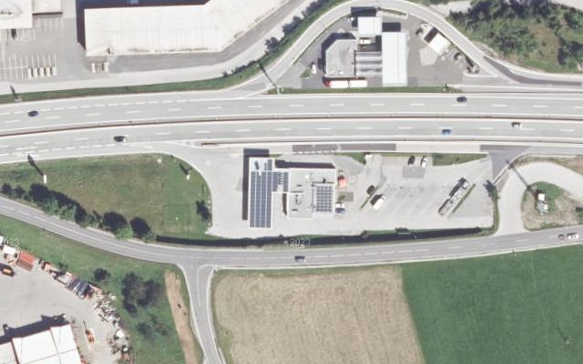 Luftbild von Shell Langenwang