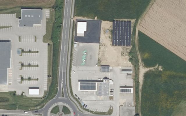 Luftbild von Eni Tankstelle Kreisverkehr Altenfelden