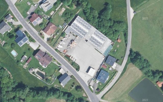 Luftbild von Genol  Lagerhaus Pregarten-Gallneukirchen