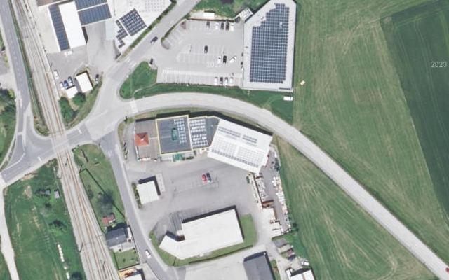 Luftbild von Genol Lagerhaus Pregarten-Gallneukirchen