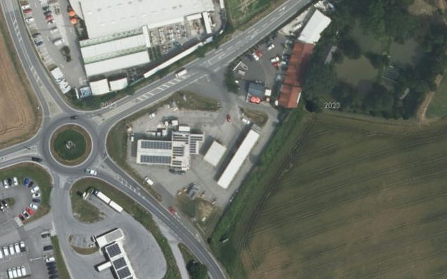 Luftbild von BP Pöchlarn