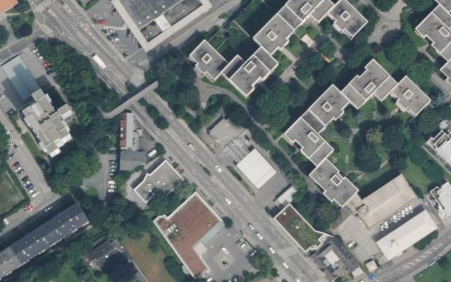 Luftbild von SOCAR Plüddemanngasse