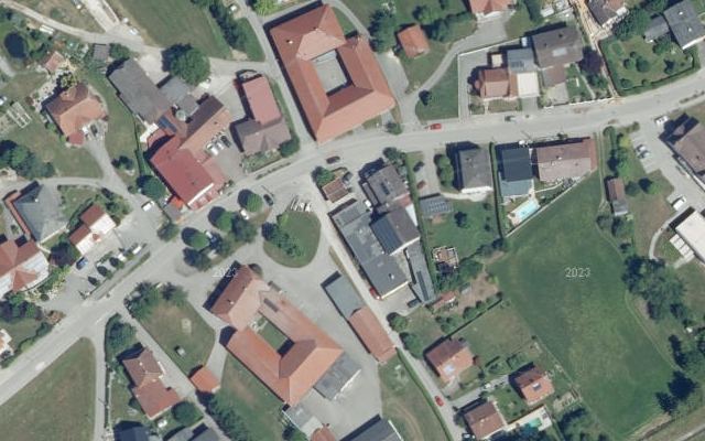 Luftbild von freie Tankstelle