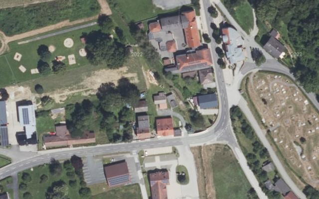 Luftbild von Turmöl Tankstelle Lang