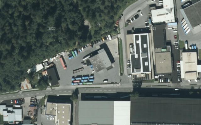 Luftbild von  Dieseltankstelle   Silo- Melmer