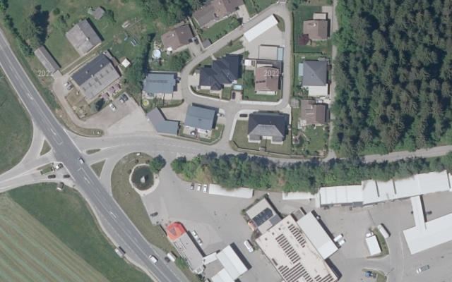 Luftbild von Moser Tankstelle Feldkirchen