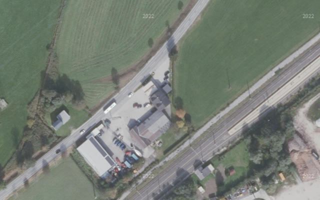 Luftbild von SB- Tankstelle Knerzl Thomas