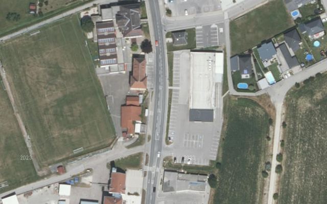 Luftbild von Raststätte Robineau