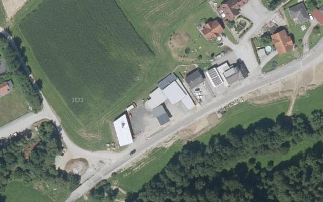 Luftbild von Günters Tankstelle