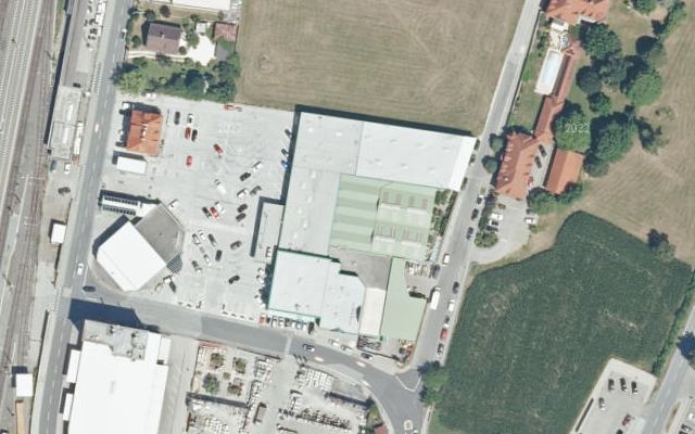 Luftbild von Lagerhaus