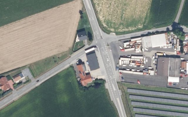 Luftbild von Tankstelle Röck