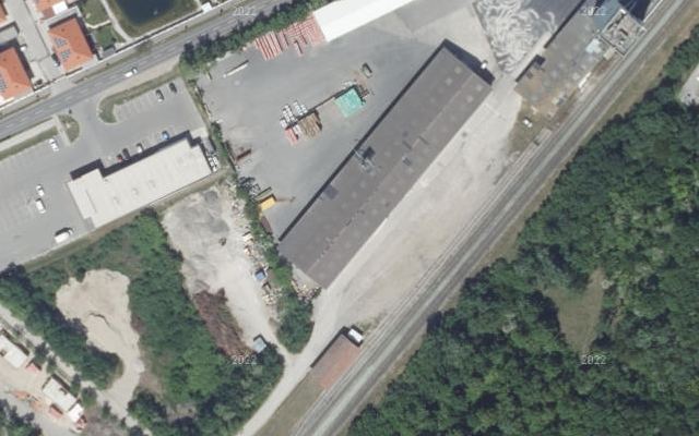 Luftbild von LAGERHAUS Genol mit Tankkartensystem