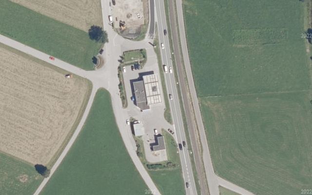 Luftbild von OIL! Tankstelle