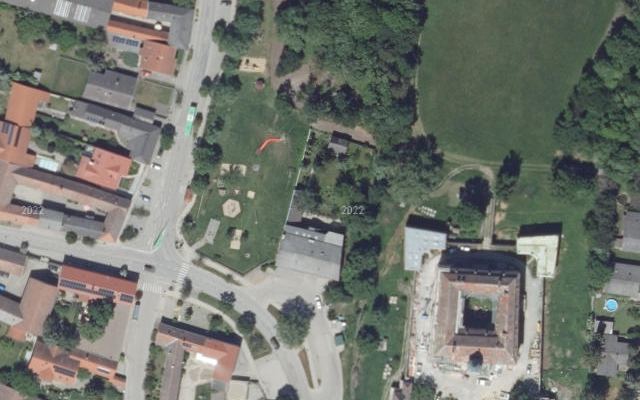 Luftbild von LAGERHAUS Genol mit Tankkartensystem
