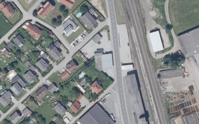 Luftbild von Raiff. Lagerhaus St. Paul