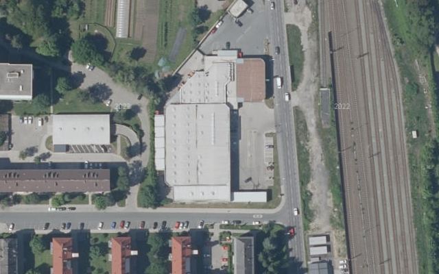 Luftbild von Lagerhaus