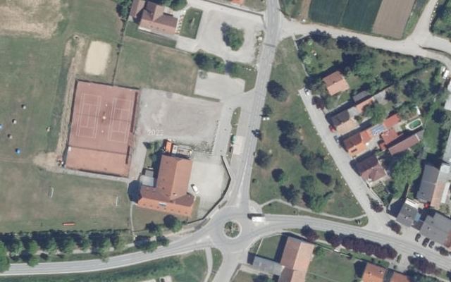Luftbild von LAGERHAUS Genol mit Tankkartensystem