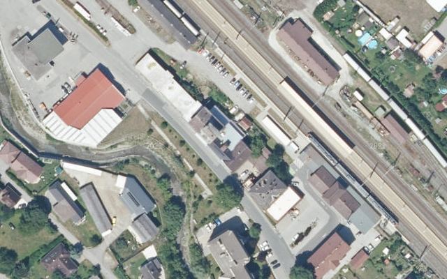 Luftbild von Lagerhaus