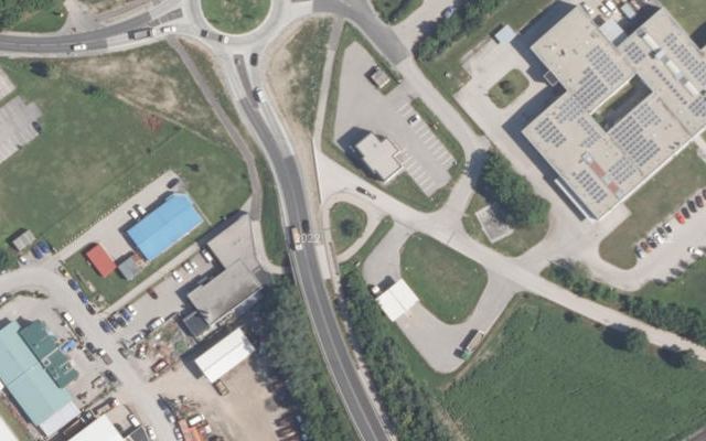 Luftbild von LAGERHAUS Genol mit Tankkartensystem