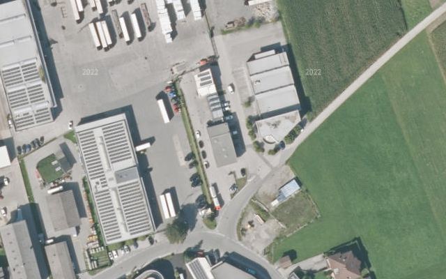 Luftbild von Waschpark Volders