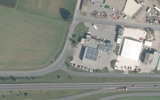 Luftbild von Lagerhaus